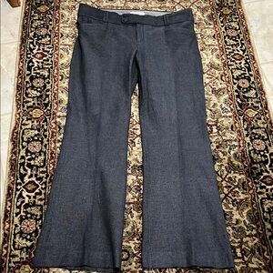 Banana Republic The Sloane Fit Trousers Size 14 Gray Flared Pants Stretch